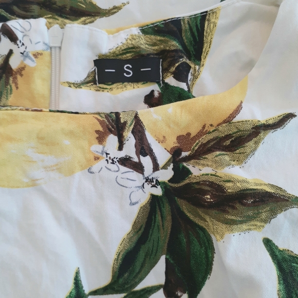 Lemon Print Fit and Flare Dress - Picture 8 of 10